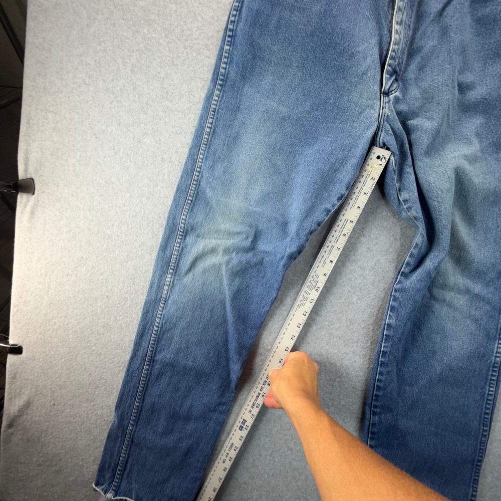Vintage Wrangler 936DEN Cowboy Cut Slim Fit Jeans Mens 35x31 Blue Made in USA - Picture 5 of 10